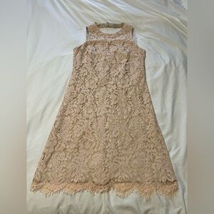 Vince Camuto Blush Lace Sleeveless Mini Dress